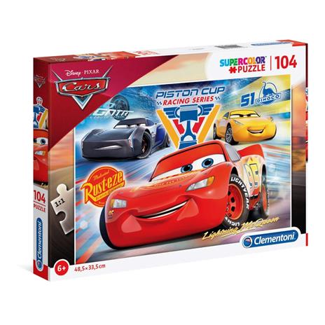 Disney Cars 104 pezzi Supercolor Puzzle