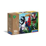 Clementoni Play For Future Marvel Spiderman 104 pezzi materiali 100% riciclati Made in Italy, puzzle bambini 6 anni+, 27151