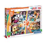 Puzzle 104 Pz. Glitter. 44 Gatti