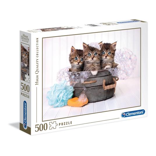 Puzzle Clementoni 500 pezzi. Kittens and Soap