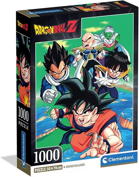 Clementoni - Puzzle 1000 Pezzi per Adulti e Ragazzi, Special Series, Tema Anime Dragonball, Compact Box, Idea Regalo