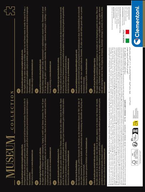 Clementoni - Puzzle 1000 Pezzi Arte per Adulti e Ragazzi, Museum Collection, Tema Bacio di Hayez, Idea Regalo Uomo e Donna - 3