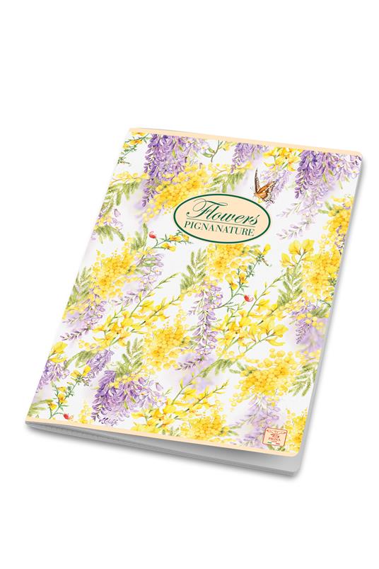Quaderno Maxi Pigna Nature Flowers, a righe, 42Ff/Sh - 21 x 29,7 cm - 9