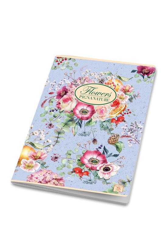 Quaderno Maxi Pigna Nature Flowers, a righe, 42Ff/Sh - 21 x 29,7 cm - 5