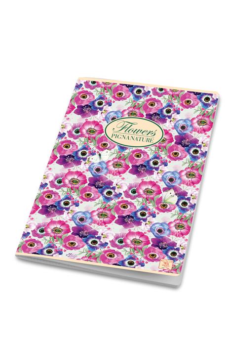 Quaderno Maxi Pigna Nature Flowers, a righe, 42Ff/Sh - 21 x 29,7 cm - 6