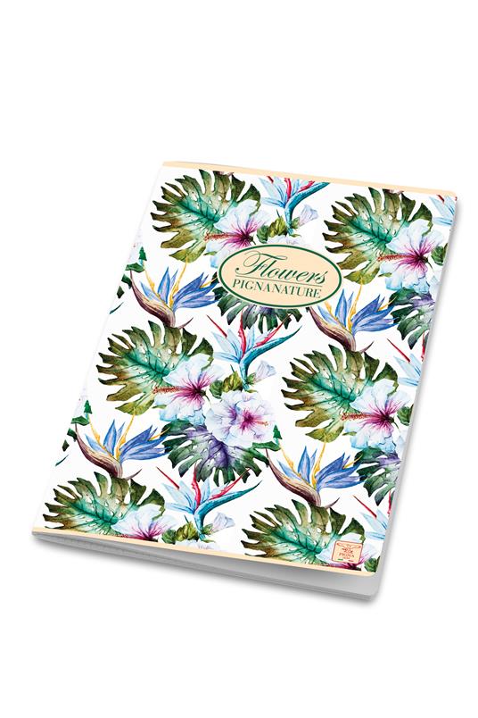 Quaderno Maxi Pigna Nature Flowers, a righe, 42Ff/Sh - 21 x 29,7 cm - 8