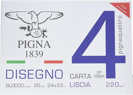 Blocco 4 angoli Pignaquattro Ff.20 Carta Ruvida formato - 24 x 33 cm - 5