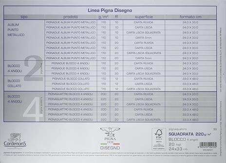 Blocco 4 angoli Pignaquattro Ff.20 Liscia Squadrata - 24 x 33 cm - 2