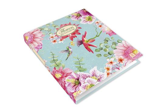 Cartella ad anelli A4 Pigna Nature Flowers 4 anelli - 27 x 32 cm - 4