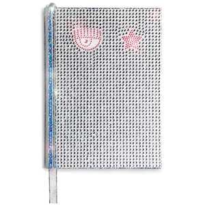 Cartoleria Diario 16 mesi, Chiara Ferragni, 2023-2024, argento con strass - 13,2 x 18,3 cm Pigna