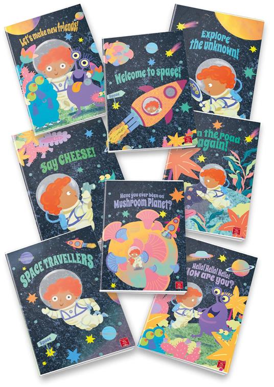 Quaderno Maxi Space Travellers 50 Ff/Sh - C, a righe, prima/seconda elementare