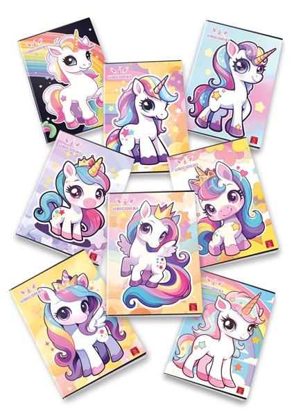 Quaderno Maxi Unicorni 50 Ff/Sh - C, a righe, quarta/quinta elementare