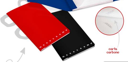 Quaderno Notebook Monocromo Quadrop 60 Fogli con Carta Carbone 1 R, a righe