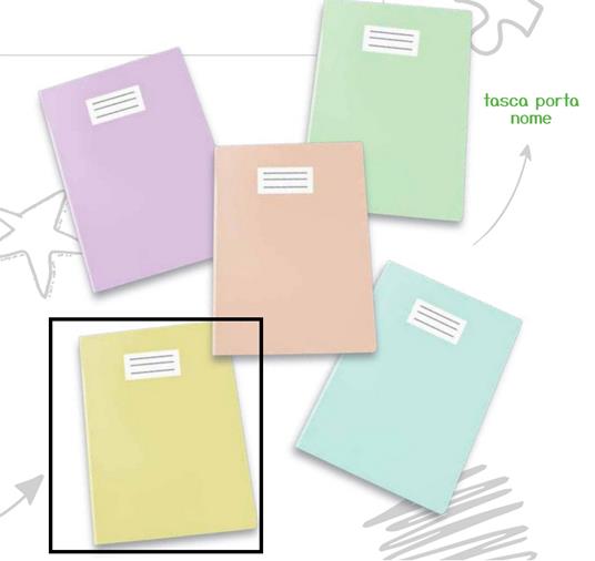 Copriquaderno Coprimaxi Pastel Glossy 230 Micron, Giallo