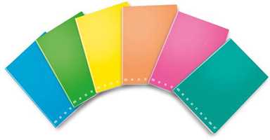 Cartoleria Confezione da 10 quaderni, Maxi Pm Monocromo Fluo Gr.80 Ff.40+2 Cop.Na Gr.240, 5M, a quadretti 5mm Monocromo