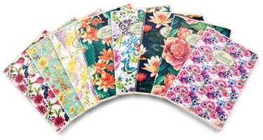 Cartoleria Confezione da 10 quaderni, Maxi Pm Pigna Nature Flowers Ff. 40+2 Carta Interna Riciclata 80 Gr, 1R, a righe Nature Flowers