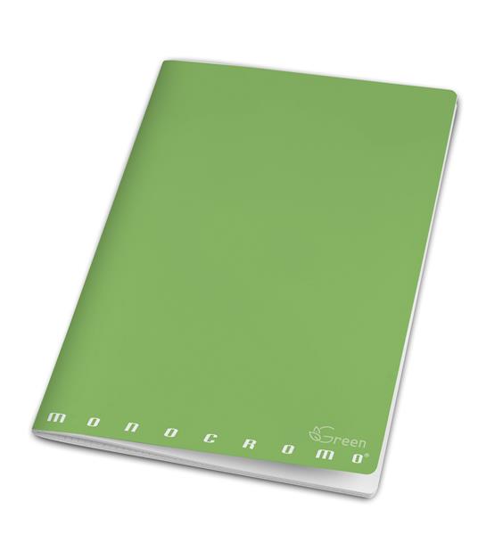 Confezione 10 quaderni Maxi Monocromo Green, a righe, 42Ff/Sh - Monocromo -  Cartoleria e scuola