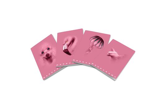Confezione da 10 quaderni, Maxi Monocromo Pink 38Ff/Sh, 1R, a righe