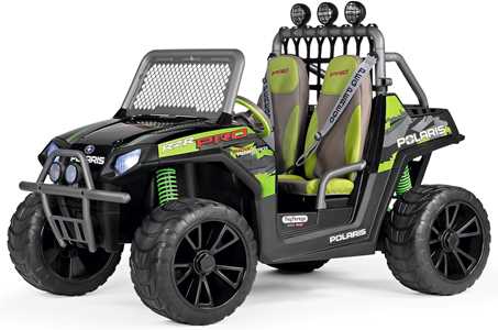 Giocattolo Auto Elettrica Per Bambini 24V Polaris Rzr Pro Green Shadow Peg Perego Toys