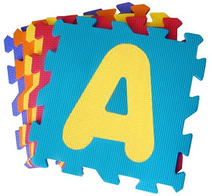 Madmat Tappetini componibili con 5 Lettere Estraibili, Multicolore, 30 cm