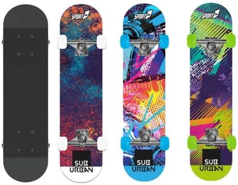SportOne Skateboard Sub Urban 3 Disegni Assortiti 100Kg ABEC-5 portata 100 Kg - 2