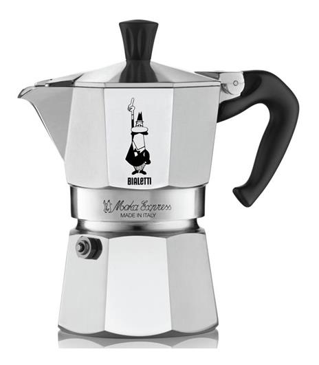 Bialetti moka express, caffettiera 3 tazze in alluminio