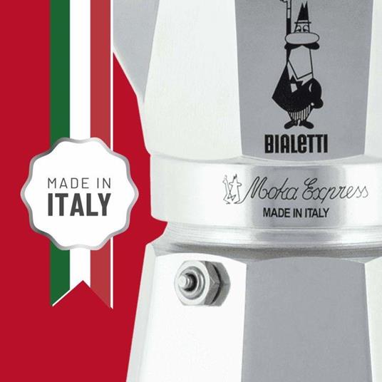 Bialetti moka express, caffettiera 6 tazze in alluminio - BIALETTI  INDUSTRIE - Idee regalo