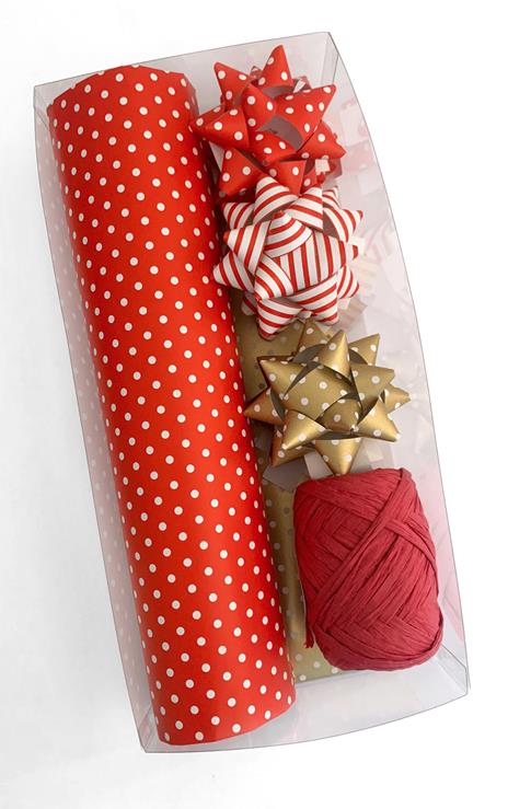 Kit Ecocarta Graphic Classic: Carta Regalo, Stelle E Nastri - 2