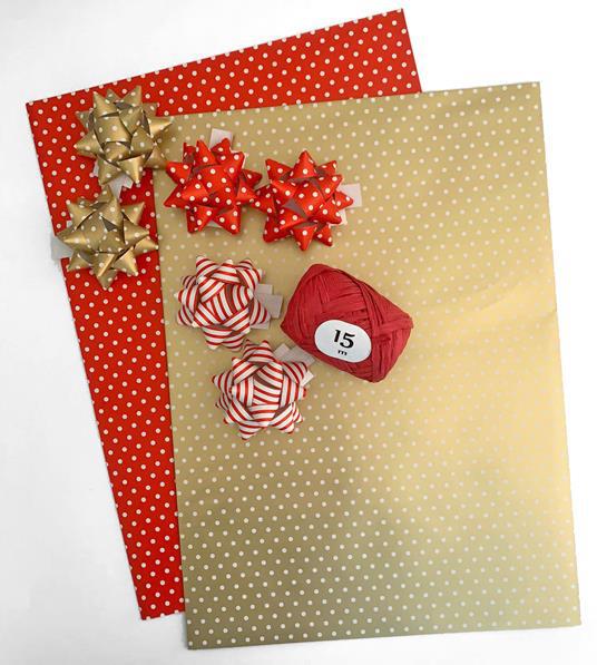 Kit Ecocarta Graphic Classic: Carta Regalo, Stelle E Nastri