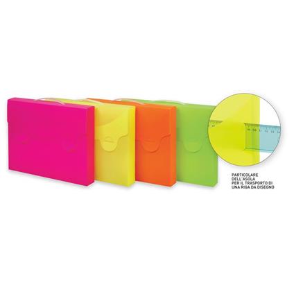 Favorit Valigette Polipropilene (PP) Fucsia, Verde, Arancione, Giallo