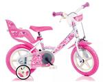 Bicicletta bimba ruota 12 rosa e bianca