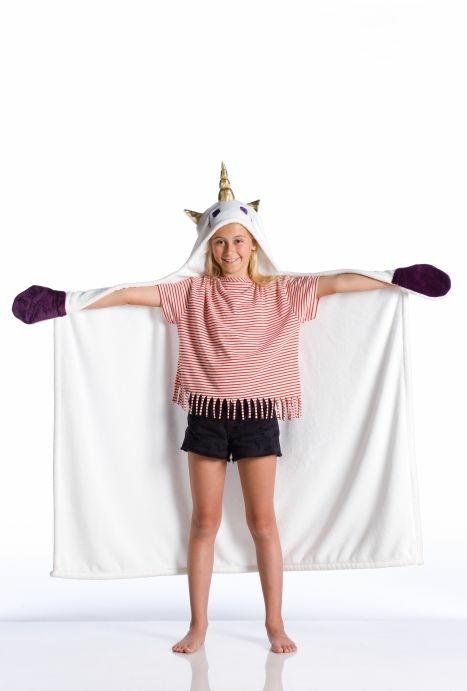 Coperta Kanguru Unicorn blanket. Bianco-Viola - 3