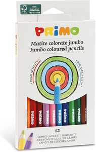Cartoleria Jumbo blister matite colorate Primo 12 colori Primo