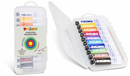 Tempera Primo 18 Ml. Scatola 10 Colori