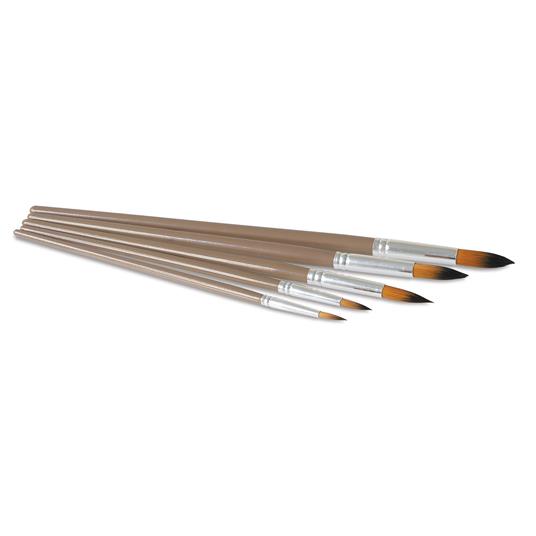 5 pennelli per acquerello con punta tonda - Primo - Cartoleria e