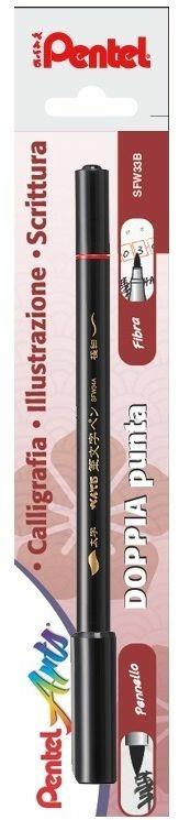 Penna doppia punta Pentel Fude Pen SFW34 inchiostro nero