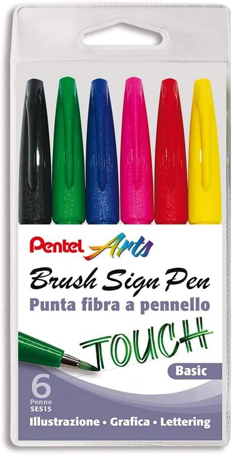 Pentel Pennarello Brush 6pz Se515 0022050