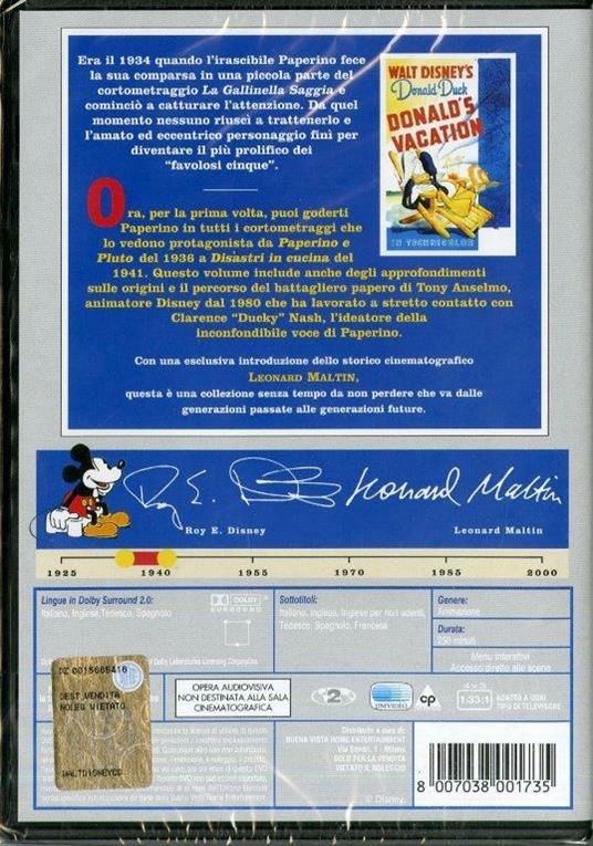 Walt Disney Treasures. Semplicemente... Paperino! Volume uno 1934 - 1941 (2 DVD) - DVD - 2