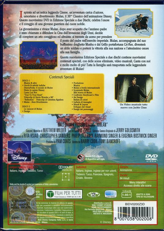Mulan (2 DVD)<span>.</span> Edizione speciale di Tony Bancroft,Barry Cook - DVD - 7
