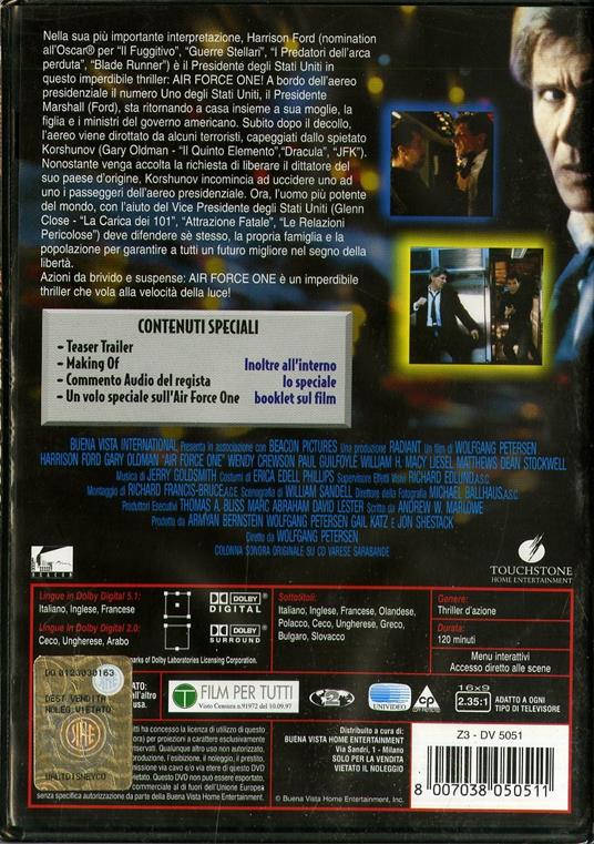 Air Force One di Wolfgang Petersen - DVD - 2