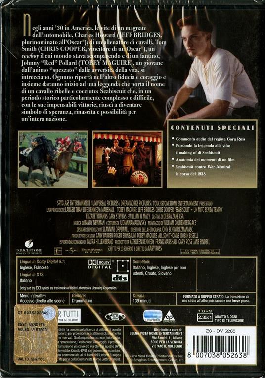 Seabiscuit. Un mito senza tempo DVD