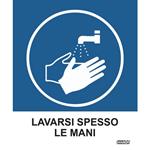 Adesivo segnaletico Markin in LWM – 12,5×15,2 cm – ”Lavarsi spesso le mani”