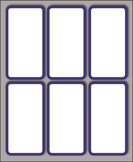 Etichette bianche bordate Markin formato 70 x 37 mm. Confezione 10 buste da 60 etichette