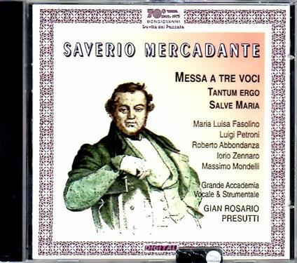 Messa concertata a tre voci - CD Audio di Saverio Mercadante