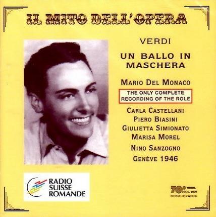 Un ballo in maschera - CD Audio di Giuseppe Verdi,Mario Del Monaco,Nino Sanzogno