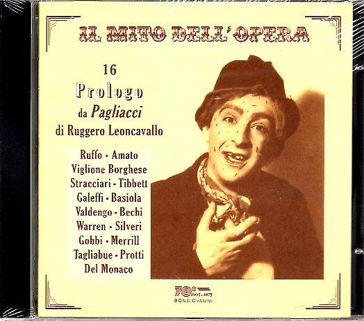 16 Prologo da Pagliacci - CD Audio di Ruggero Leoncavallo