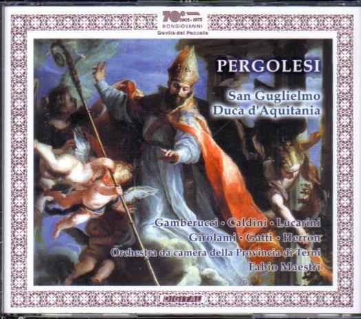 San Guglielmo Duca D'Aquitania - CD Audio di Giovanni Battista Pergolesi