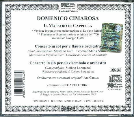 Il maestro di cappella - CD Audio di Domenico Cimarosa - 2