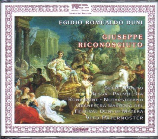 Giuseppe riconosciuto - CD Audio di Egidio Romualdo Duni