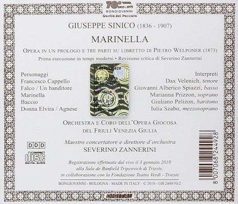 Marinella - CD Audio di Giuseppe Sinico - 2